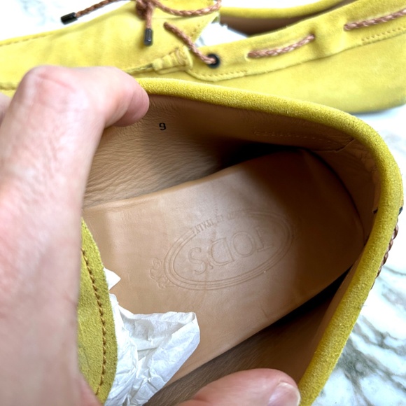 Mustard Yellow  driving shoes from Tod's in Suede - Good Condition - Picture 3 of 4